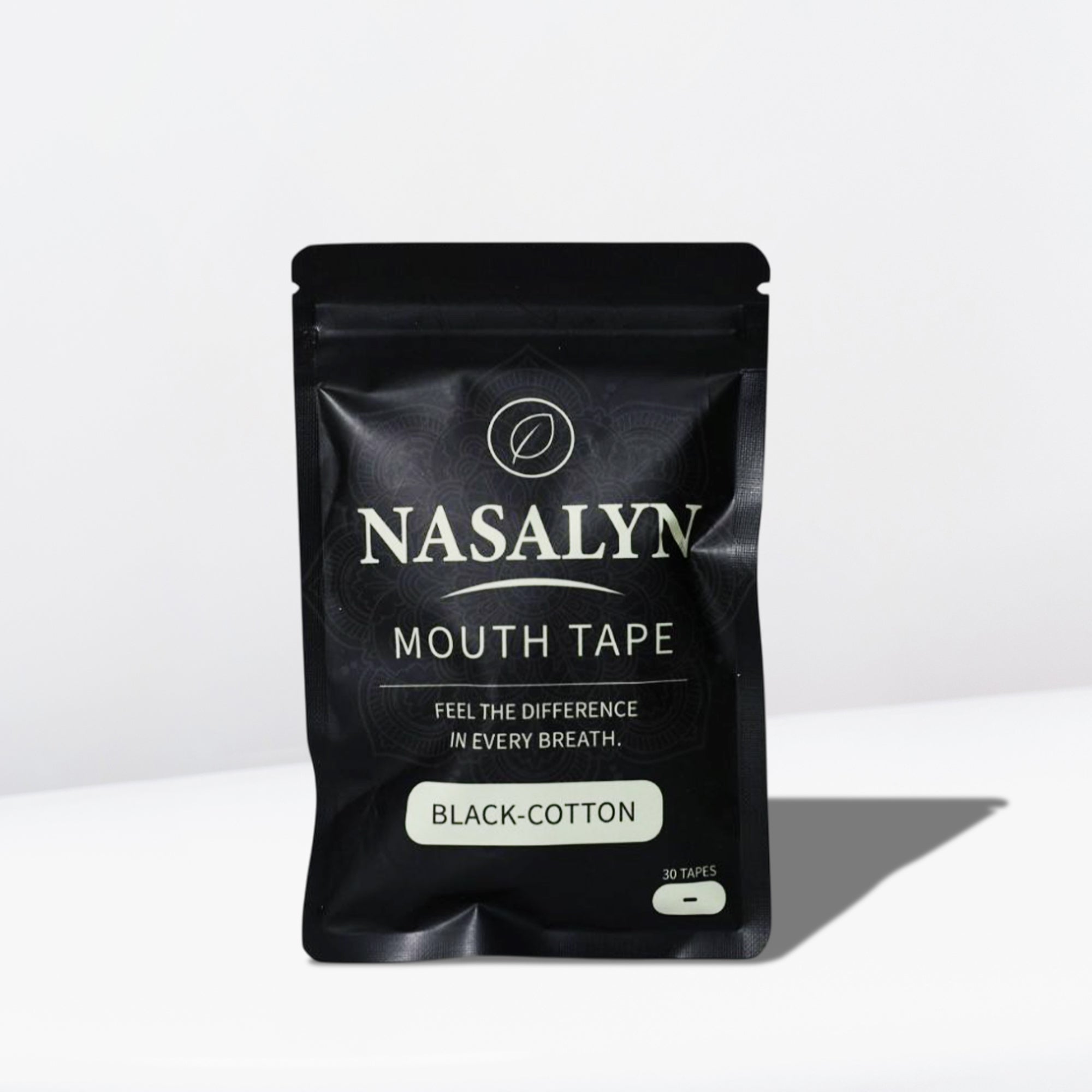 Nasalyn Zwarte Katoenen Mondtape - 30 stuks